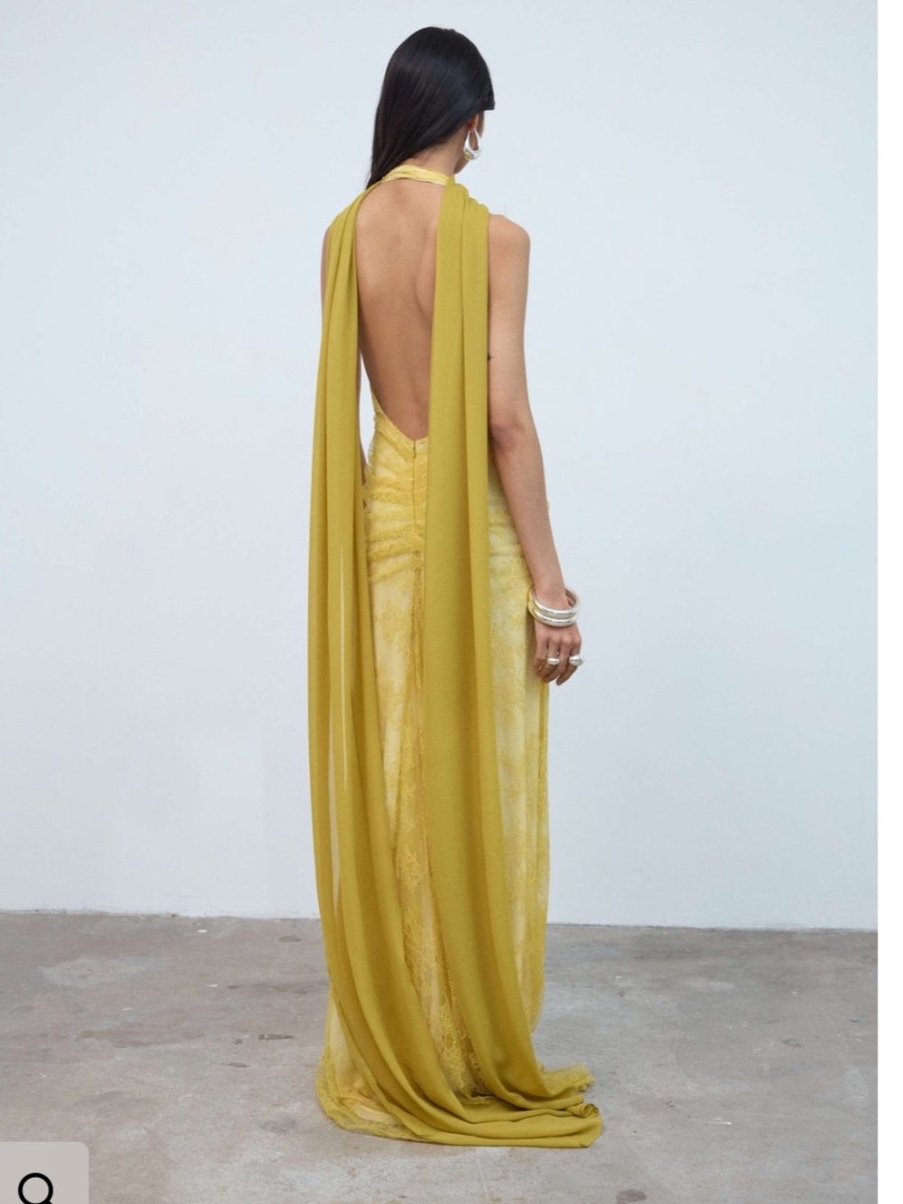 DE LA VALI Amora backless dress yellow size 0 - Picture 4 of 14